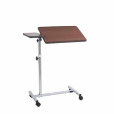 Tavolino per letto con ruote due ripiani colore Marrone