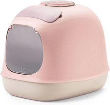 Minù Vaschetta/Lettiera Coperta per Gatti, Di Design, Made in Italy, Inclusi Pal