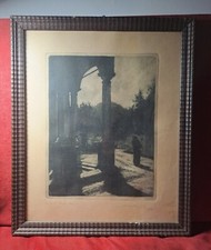 Stampa Antica.Acquaforte di grande qualità, firmata e datata,con titolo;cm 37x45