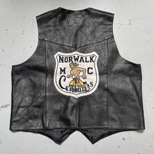 Gilet pelle vintage norwalk - gilet,