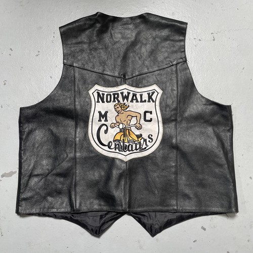 Gilet pelle vintage norwalk - vintage,