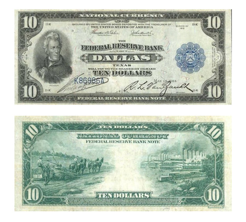 Dollars federal reserve - 10, dollars,