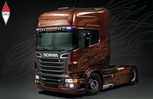 Italeri scania r730 black - 1/24,