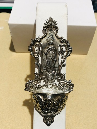 Acquasantiera argento con - in,
