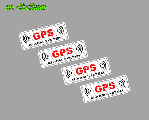 Gps alarm system aufkleber - 4x,