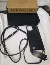 Custodia Bandolier Sarah in pelle tracolla iPhone 12/12 Pro nero/oro (scatola aperta⬇️)