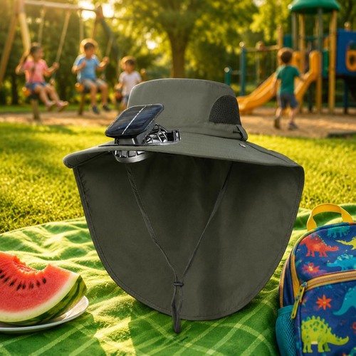 Cappello solare con - con, ventola