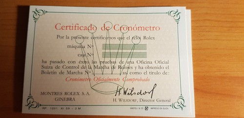 Rolex cronometro certificato - rolex,
