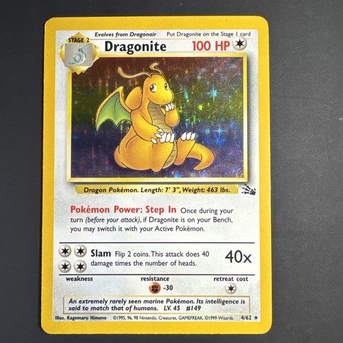 Pokemon dragonite fossil holo - fossil,