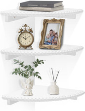 Mensole Angolari Galleggianti Con Doppie Staffe Di Supporto, Confezione Da 3 Men