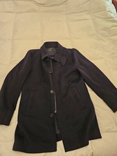 CORNELIANI ID Navy Wool Coat