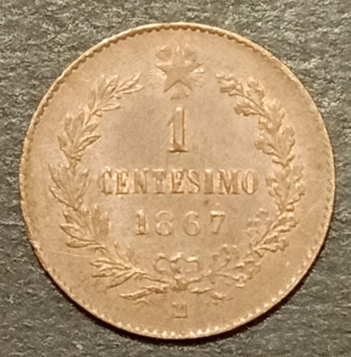 Centesimo lire valore 1867 - lire,
