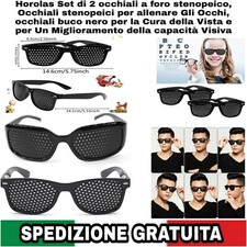 2 occhiali a foro stenopeico x allenare Gli Occhi, Migliorare La Capacità Visiva