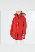 Woolrich Piumino Parka Tundra in Misto Lana Vergine con Dettaglio in Pelliccia
