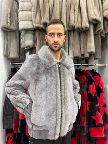 Pelliccia bomber visone