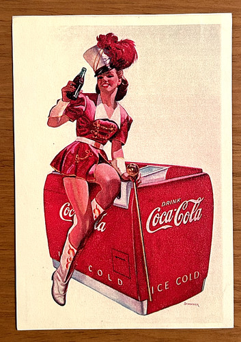 Cartolina pubblicitaria coca - cartolina,