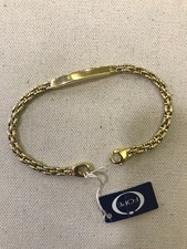 FOPE -BRACCIALE PIASTRA UOMO- GIOIELLI ORO GIALLO GR. 18,0 -NUOVO-