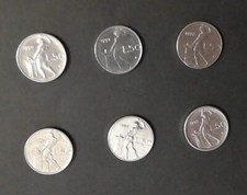 Lotto n. 6 monete mini 50 Lire