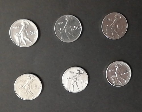 Lotto monete mini 50 lire - lotto,