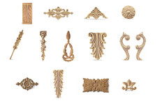 FREGIO FREGI PER MOBILI DECORAZIONI IN PASTA DI LEGNO VARIE FORME DECORI