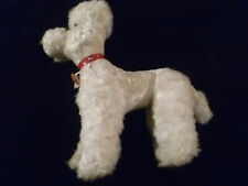 BARBONCINO BIANCO PELUCHE GZB VINTAGE ANNI 60 BUONO STATO 23 X 38 CM G . ZILIANI