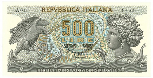 500 lire biglietto - biglietto, stato