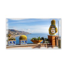 Lupia Quadro Tela Cornice stamp NEWEXT 75x135 CATANIA TAORMINA