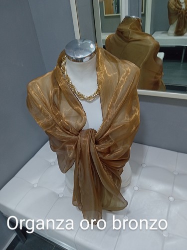 Stola organza coprispalle - organza, oro