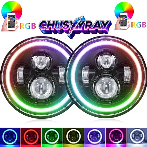 Fari led rgb rotondi - fari,