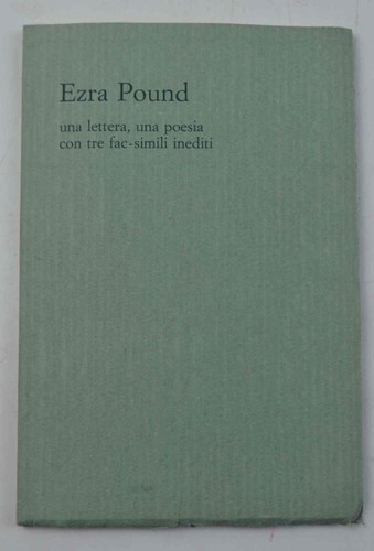 Ezra pound una lettera - pound,