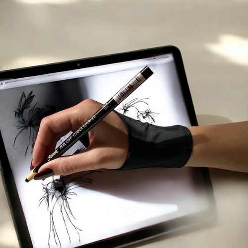Guanto per artista - a, dita