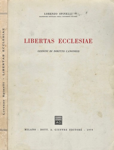 Libertas ecclesiae lezioni di - libertas,