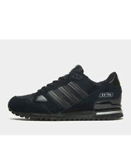 Scarpe da ginnastica Adidas Originals ZX 750 GW5531 da uomo UK taglia 7-12 nere nuove di zecca