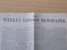 ORIGINAL ANTIQUE WEEKLY LONDON
