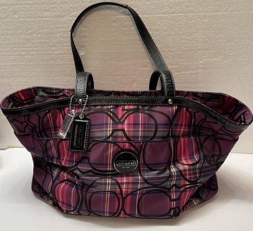 Borsa coach poppy - poppy, tartan