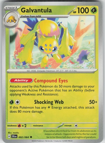 Pokemon galvantula 002 064 - pokemon, 002/064