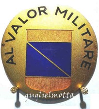 NASTRO AZZURRO AL VALORE MILITARE PLACCA METALLICA LORIOLI 