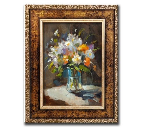 Dipinto olio originale fiori