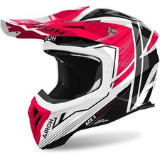 HELMET CASCO CROSS ENDURO AIROH AVIATOR ACE 2 ENGINE RED WHITE BLACK GLOSS TG XL