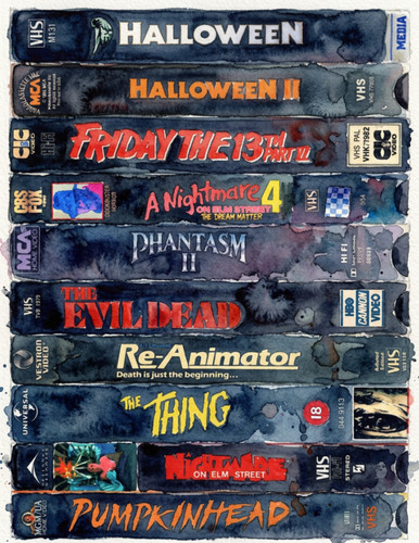 Poster acquerello horror - ad,