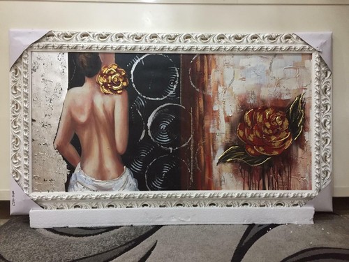 Quadro donna con - con, rosa