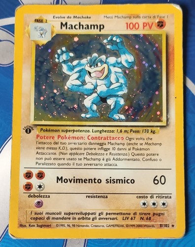 Carta pokemon machamp prima - pokemon,