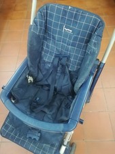 PEG Perego Passeggino ripiegabile, con cestello inferiore, blu marino, rotelle