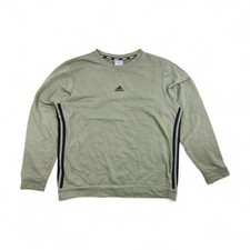 Adidas Originals Felpa Uomo L Kaki Oliva Vintage Pullover Sweater Y2K
