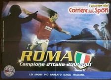 Poster Roma Aeroplanino Vincenzo Montella Top Gun Scudetto 2001 Corriere Sport