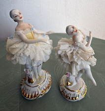 LUIGI FABRIS SPLENDIE BALLERINE IN SUQISITA PORCELLANA CM 13 e 12 ORIGINALI