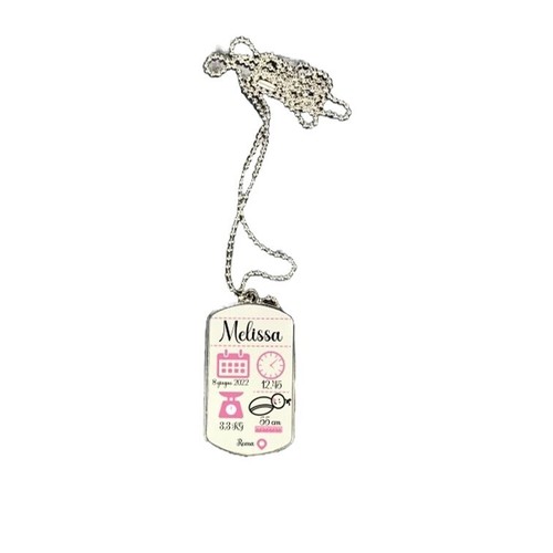 Collana nascita bimba con