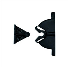 PINZA FERMA BLOCCA PORTE FINESTRE PORTA PLASTICA NERO PVC CON INCONTRO