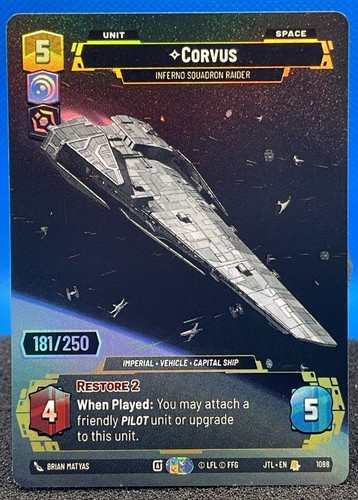 Star wars unlimited swu corvus - star,