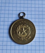 Medaglia al Valore Civile grado oro in metallo dorato Johnson